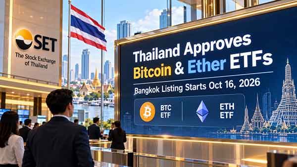 Thailand: regulator allows bitcoin and ether ETFs on the Stock Exchange of Thailand from October 16, 2026