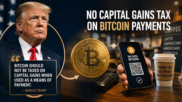 États-Unis : Donald Trump juge que le bitcoin ne devrait pas être imposé sur les plus-values lorsqu'il sert de moyen de paiement