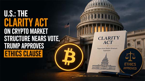 États-Unis : le CLARITY Act sur la structure du marché crypto approche du vote, Trump validant une clause d'éthique