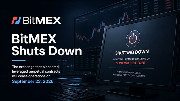 BitMEX ferme ses portes : la plateforme qui a inventé le contrat perpétuel à effet de levier s'arrête le 23 septembre 2026