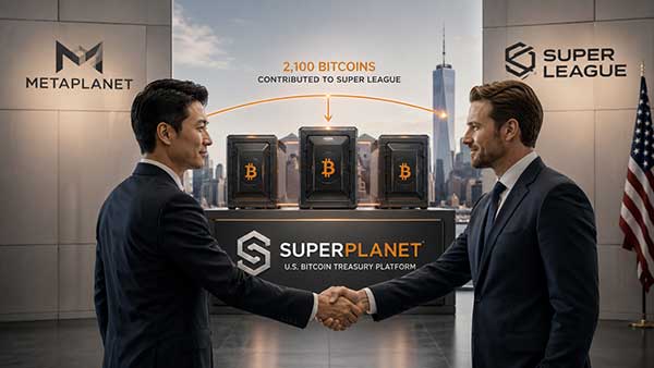Metaplanet apporte 2 100 bitcoins à Super League et crée Superplanet, sa plateforme de trésorerie Bitcoin américaine