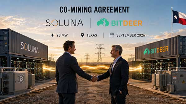 Mining: Soluna and Bitdeer sign a 28 megawatt co-mining deal in Texas, 1.93 EH/s from September 2026