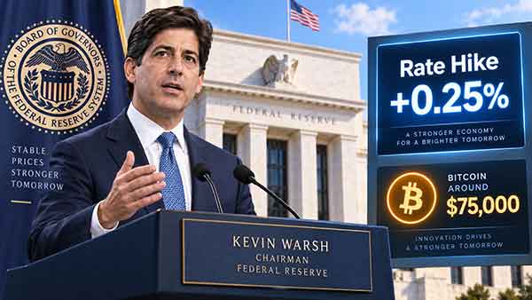 La Fed relève ses taux de 0,25 point, une première depuis juillet 2023 : le bitcoin reste autour de 75 000 dollars