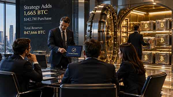 Strategy achète 1 665 bitcoins pour 142,7 millions de dollars et porte sa réserve à 847 666 BTC
