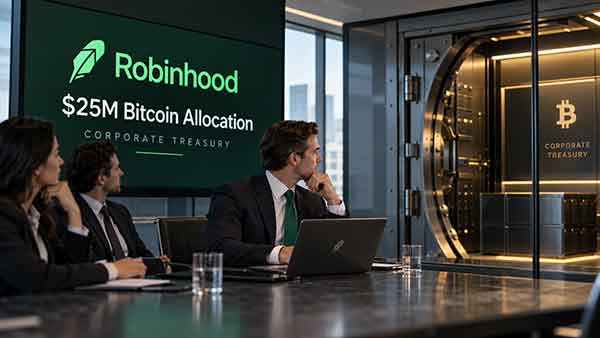Robinhood puts 25 million dollars of bitcoin on its corporate balance sheet
